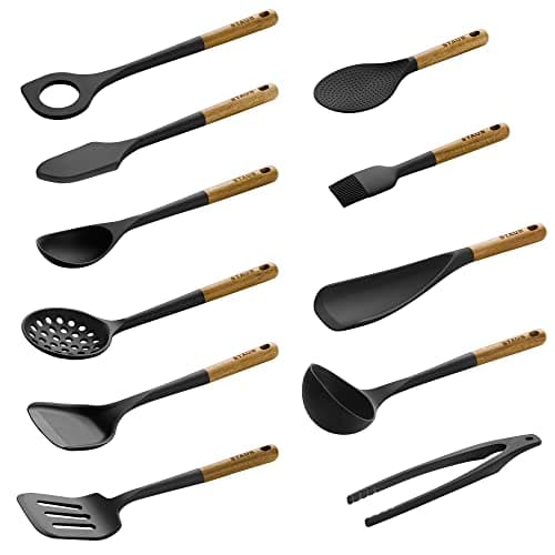 Staub Silicone Cooking Utensils, 11, Black