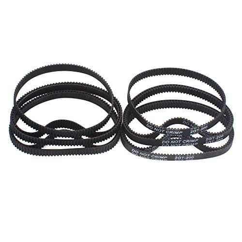 (Pack of 10pcs) 3D Printer Timing Belt 2GT-6 Closed Loop Rubber Belt 200mm Width 6mm (Black)