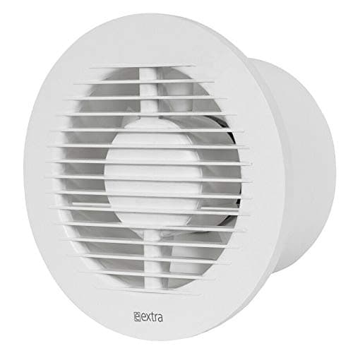 Silent Round Bathroom Extractor Fan - 125mm / 5" - with Ball Bearing Ventilator