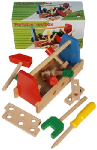 Wooden Toys Hand Puppet – 44036 – Toy First Age – Activity Toy – Wooden Tool Box x16