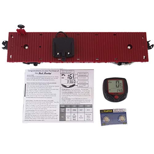 Rail Buddy Maroon Flatcar O Gauge Model Train Speedometer Odometer