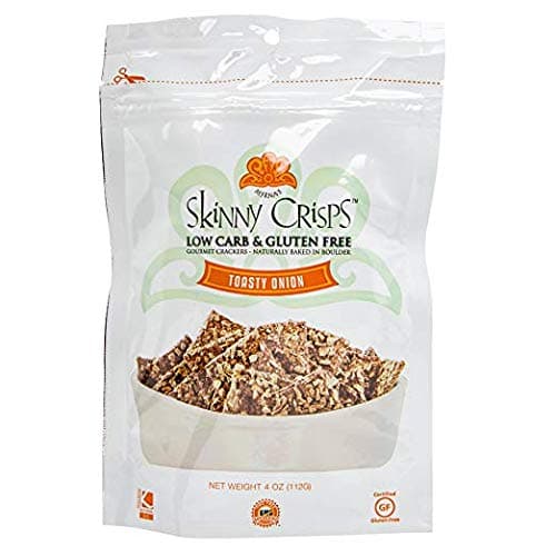 Skinny Crisps Toasty Onion Crackers (Single 4oz Bag)