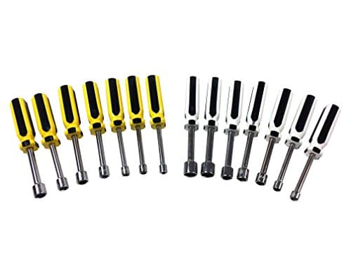 14 Piece Professional Heavy Duty Nut Driver Set SAE and Metric
