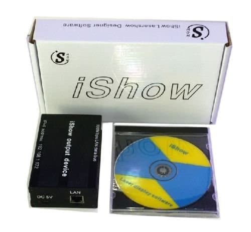 iShow V3.0 Ethernet Stage Laser Light Software 64 bit and USB To ILDA Box