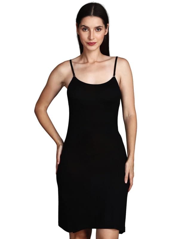 Shoppy Villa Women's Full Slip Dress - Spaghetti Strap Long Inner Undergarment Nightwear, Knee-Length Spaghetti Slip for Dresses & Loungewear - Free Size
