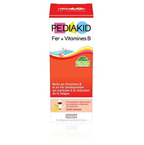 Iron + Vitamin B syrup flavored bananas, 125ml, Pediakid