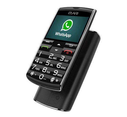 Elari SafePhone. 3G senior phone with big keys/touchscreen, GPS/LBS/WiFi tracking/SOS through a free app, pre-installed apps (WhatsApp, browser, gallery, etc) and over-the-air software updates…