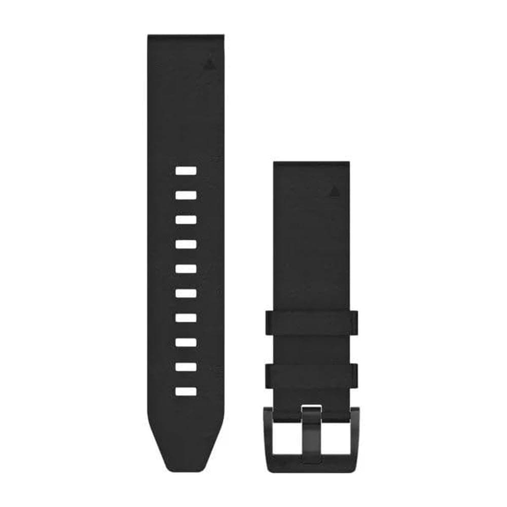 Garmin QuickFit 22 Black Leather Watch Strap