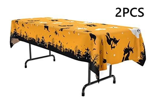 2PCS Halloween Table Cover/Cloth Decorations - Party Tablecloth Yard Haunted House Decor