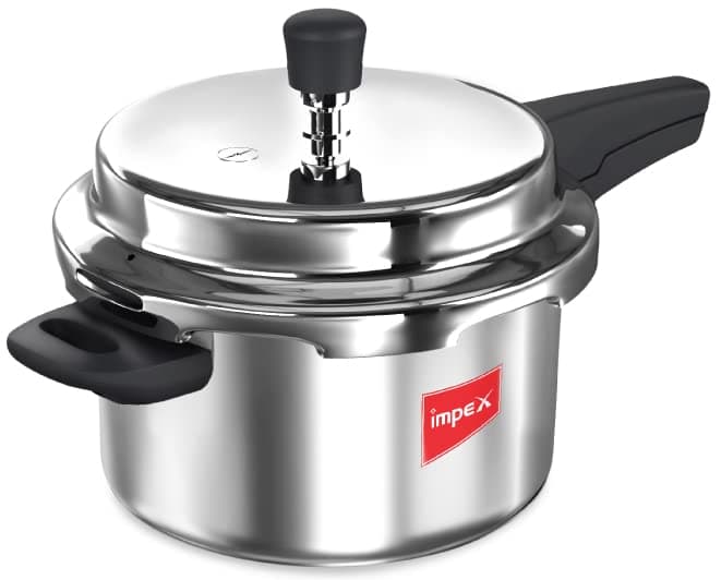 Impex2 Litres Stainless Steel Pressure Cookers Induction Base, SS Pressure Cookers with High Grade Stainless Steel, Food Grade Interior, Healthy Cooking, 5 Years Warranty (2 Litres - SS Cooker)