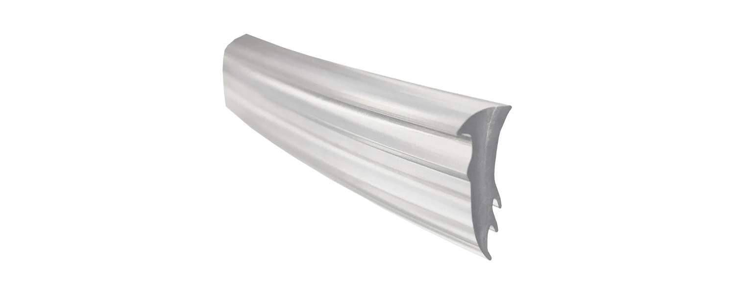 Gordon Glass® Clear 5/8" x 7/32" x 9/16" Vinyl Glazing Spline for Sealing Framed Shower Doors - 18 ft Roll
