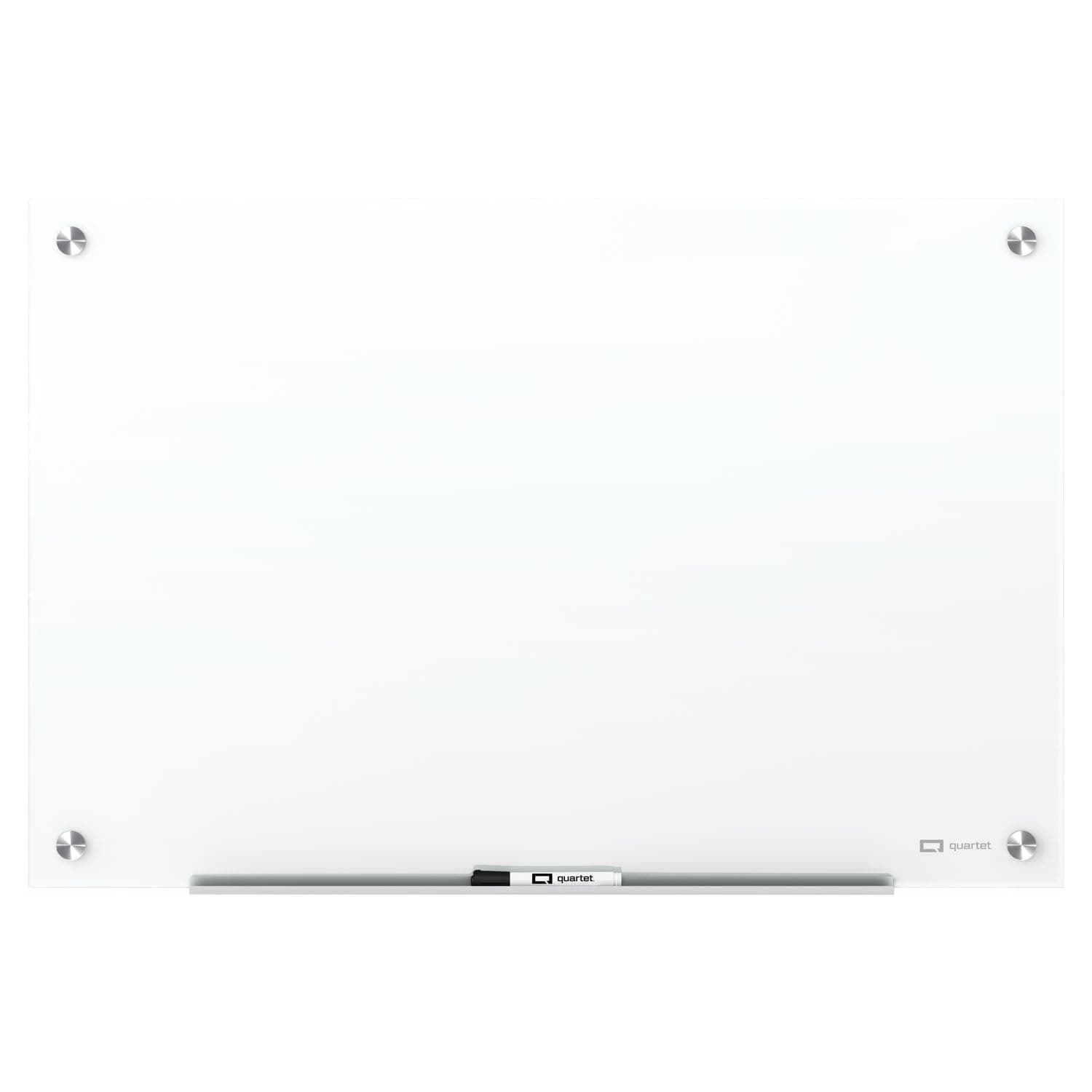 QuartetGlass Whiteboard, Magnetic Dry Erase White Board, 4' x 3', Frameless, Brilliance White (G24836W)