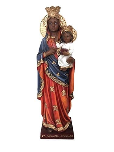12 Inch Saint St Barbara Africana Santa Statue Figurine Figure Religious Decor