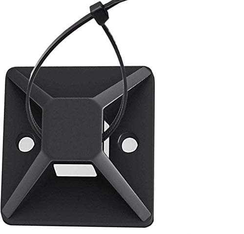 Haquno Stronger-Adhesive-Backed Cable Mounts Wire Tie Base Holders, Screw-Hole Anchor Point Provides Optimal Strength for Long