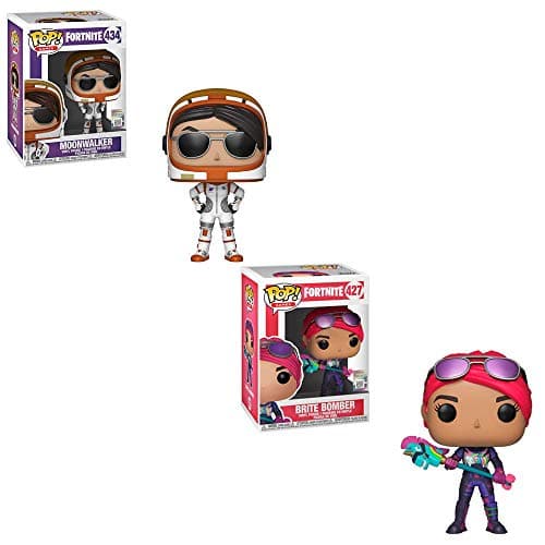 Funko POP! Games Fortnite: Moonwalker and Brite Bomber Toy Action Figures - 2 POP Bundle