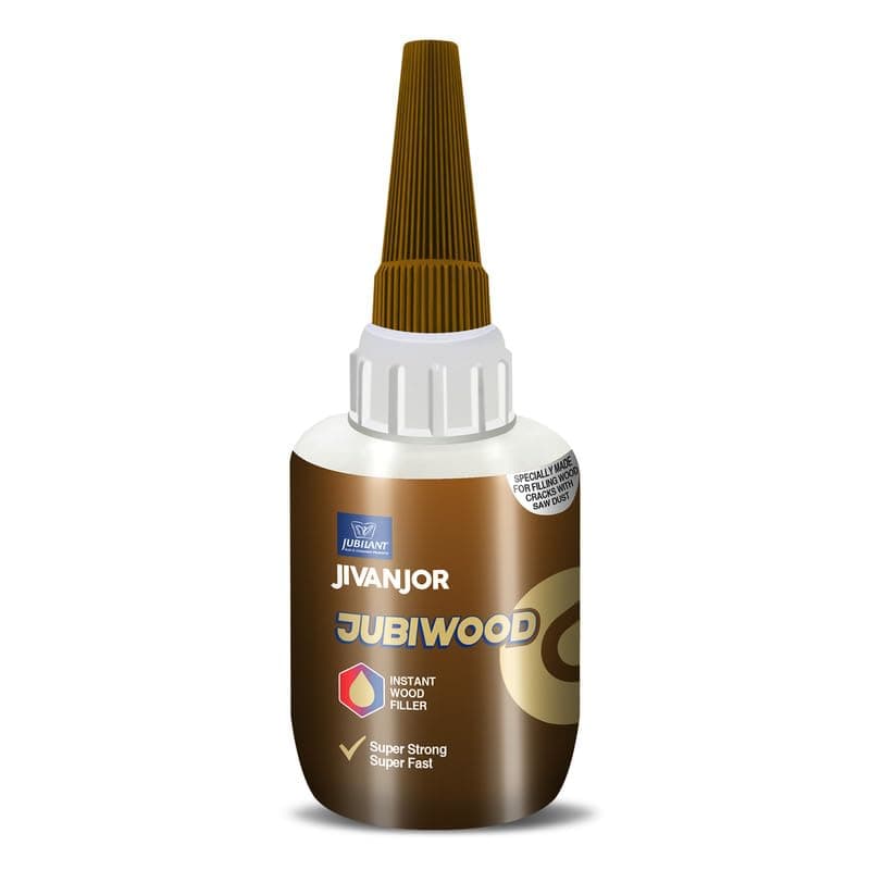 Jivanjor JubiWood Super Glue 50g | Quick-Dry Cyanoacrylate Wood Adhesive | Instant One Drop Glue for Furniture, Flooring, Handicraft, Carpentry & Home Repairs