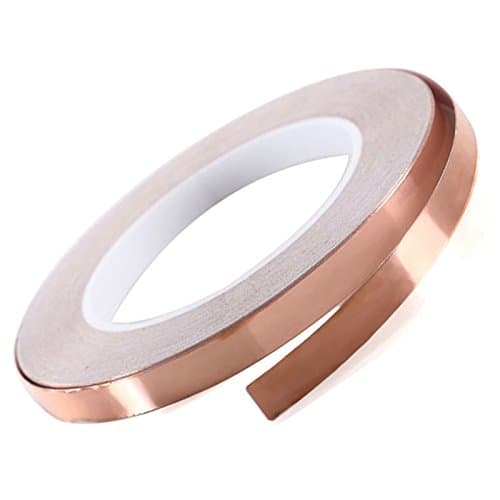 Skycabin Copper Foil Tape with Conductive Adhesive (10mmx25meters) - EMI Shielding Conductive Adhesive for Crafts, Stained Glass, Soldering, Electrical Repairs, Grounding, EMI Shielding