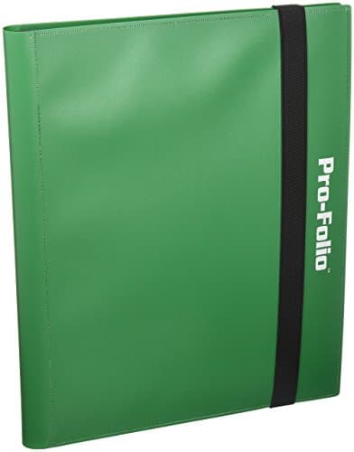 BCWPro-Folio 9-Pocket Card Album - Green | Archival Safe, Side-Loading Trading Card Binder | Premium Collectible Storage Solution for Trading Cards, TCG, Sports Cards, and More - 360-Card Capacity