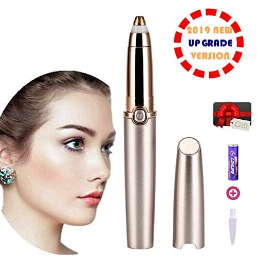 Eyebrow Trimmer & Facial Hair Remover 2 in 1 - Electric Eyebrow Hair Remover and Womens Face Hair Remover Shaver - Painless Hair Removal Epilator for Women Facial Hair, Eyebrows, Chin, Lips