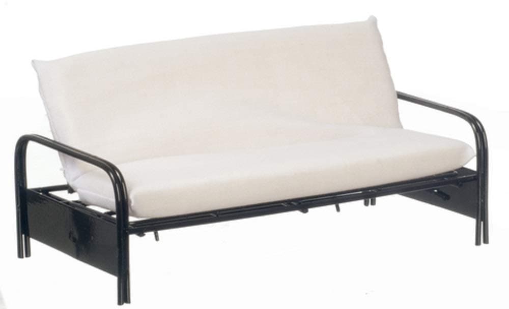 Dollhouse Miniature Metal-Frame Futon Sofa