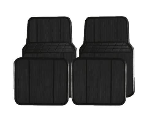 Black Basic Rubber Mat - 4 Pcs