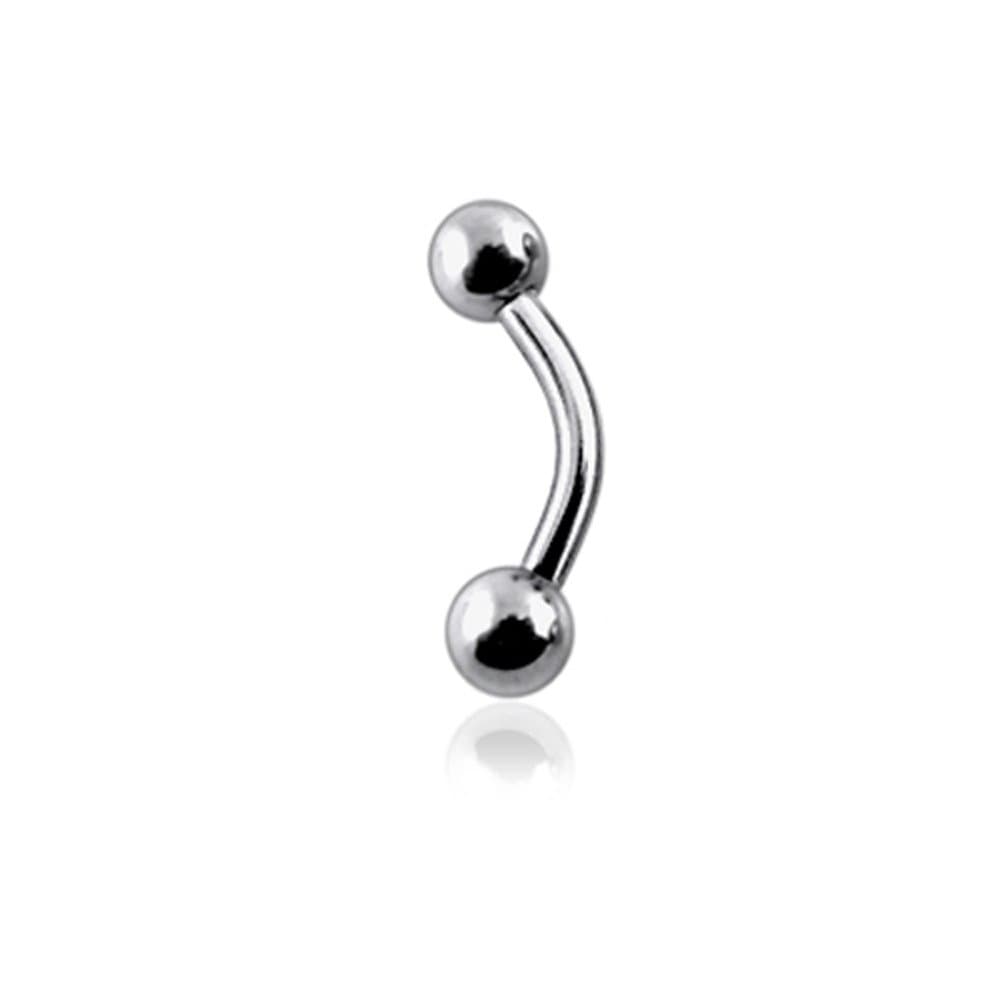 G23 Grade Titanium Curved Barbell with Ball Eyebrow jewelry