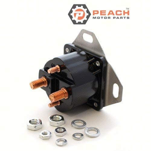 Peach Motor Parts PM-0586730 Solenoid, Starter & Trim; Replaces Johnson Evinrude OMC: 0586730, 586730, 0586842, 586842, 0985064, 985064, Mercury Marine: 89-76416A1, 89-76416A 1, Mercruiser: Made b