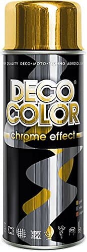 CHROME EFFECT SPRAY DECORATIVE ART DECOR MIRROR EFFECT METALLIC PAINT (gold)