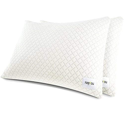 Official Best Pillows for Sleeping (2 Pack Queen) Shredded Certipur Memory Foam Pillow with Unique and Luxury Pillow Cover Design for Ultimate Breathability Made with Organic Cotton