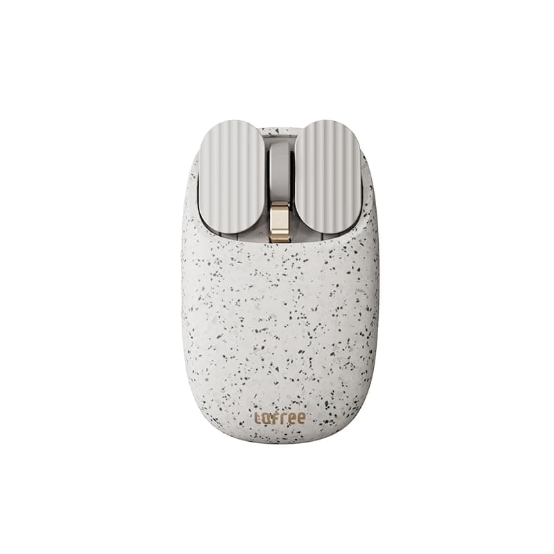 LOFREE Wavy Chips Dual-Mode Wireless Mouse with 5 Adjustable DPI Levels Compatible with Windows, MacOS, iOS, Android (Terrazzo)