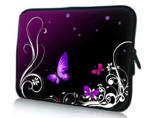 Purple Butterfly 17" 17.3" 17.4" 17.5 Universal Laptop Case Cover Bag Sleeve Protector Fit 17.3" Dell Inspiron Toshiba Satellite,17" inch Dell Alienware m17x,17" Apple MacBook Pro