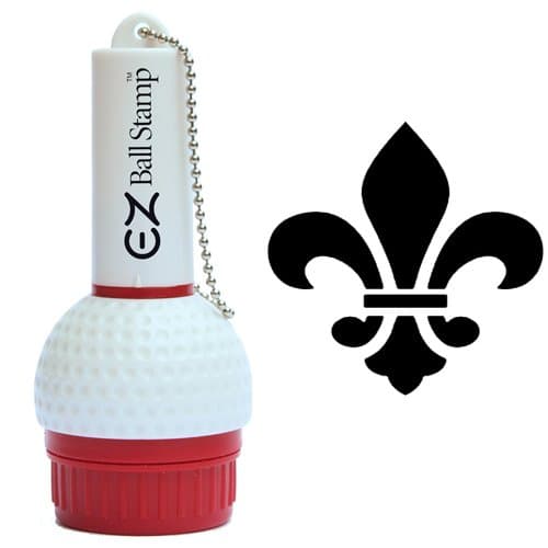 EZBallStamp Golf Ball Stamp Marker (Black Fleur De Lis)