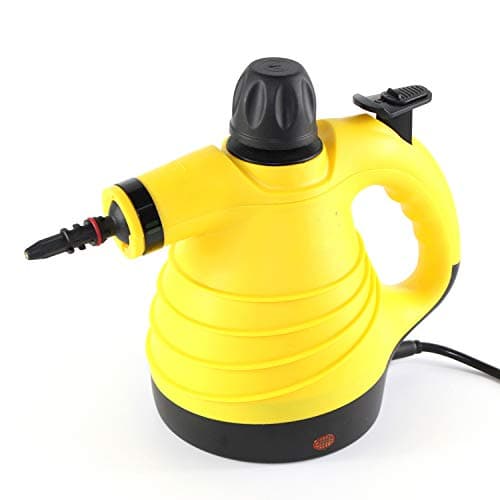 Handheld Staem, 1050W Presurized Stamer with 6 diferent nozzles, 300ML Steam Cleaner for Stain Removal, Carpets, Curtains, Car Seats, Kitchen, Bathroom, Surfaces, Floor (Yellow), normal
