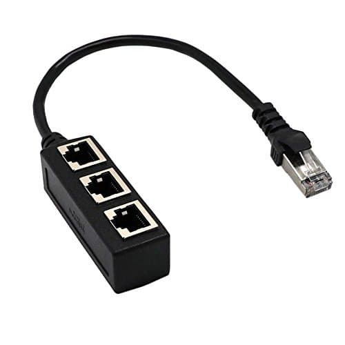 RJ45 1 Male to 2 Female Socket Port LAN Ethernet Network Splitter