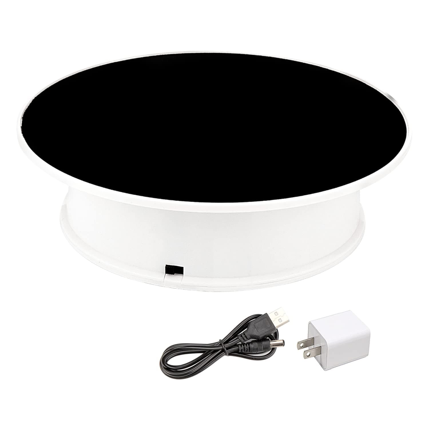 Leadleds 10 Years Production Experience Satisfied Quality 8" Motorized Rotating Display Stand Turn Table with Black Felt Top(with 110v Dc Power)