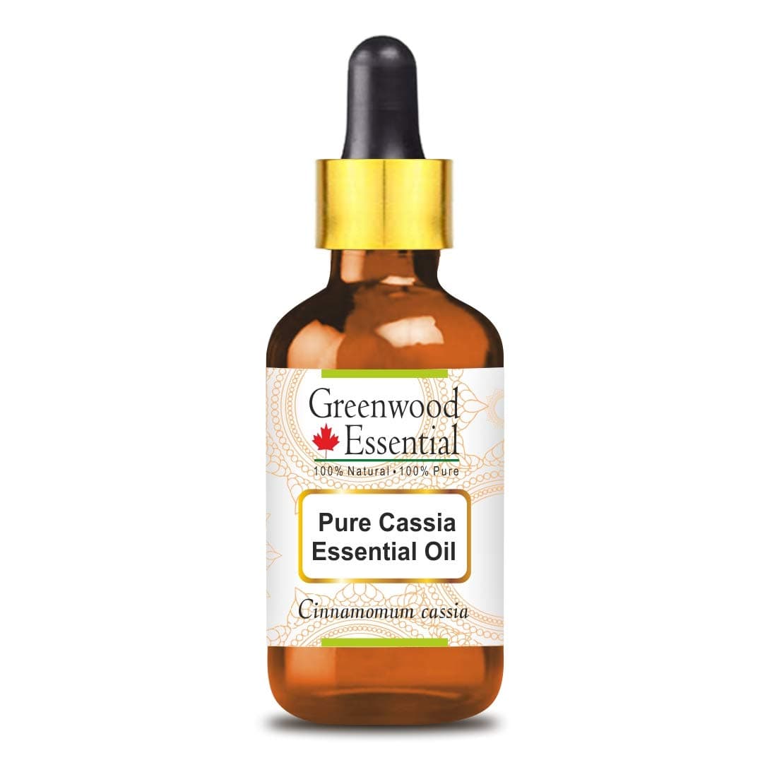 Greenwood Essential Pure Cassia Essential Oil (Cinnamomum cassia) with Glass Dropper 100% Natural Therapeutic Grade Steam Distilled 100ml (3.38 oz)
