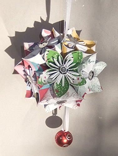 Cheerful Origami Christmas Tree Ornament Small