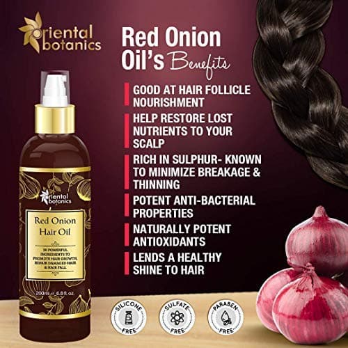 Oriental Botanics Onion Hair Care Combo | Red Onion Hair Shampoo + Red Onion Hair Oil