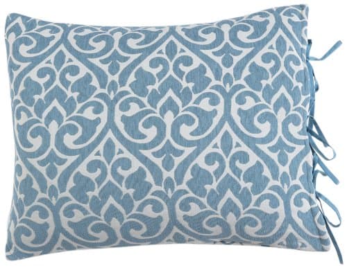 Stylemaster Home Products Twill and Birch Bryce Reversible Chenille Sham, Standard, Sea Breeze