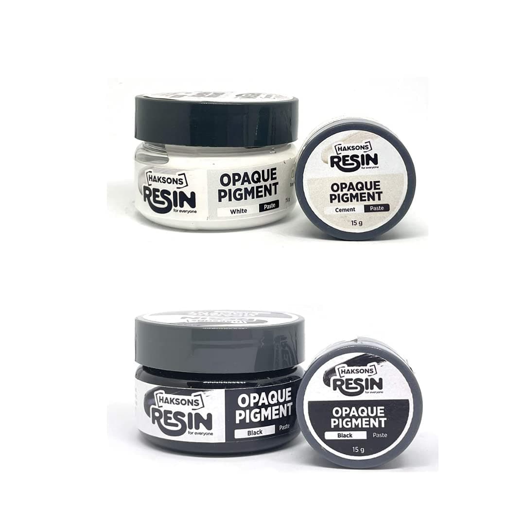 Opaque Pigment for Epoxy Resin Pack of 2, 15g (White and Black)