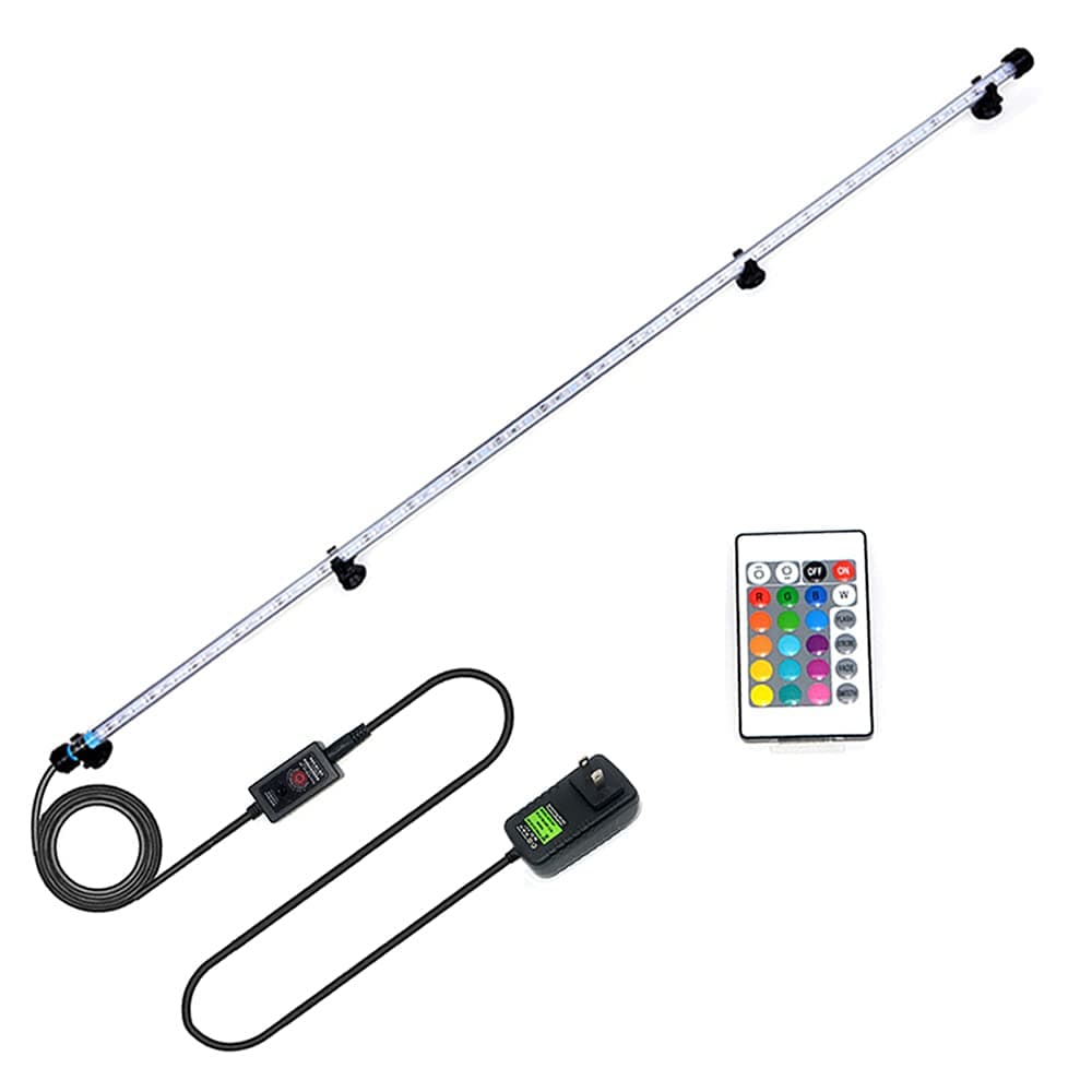 MLJ LED Aquarium Light, 7-44 Inch Waterproof Fish Light White with Blue, RGB Underwater Lamp Submersible LED Light for Fish Tank