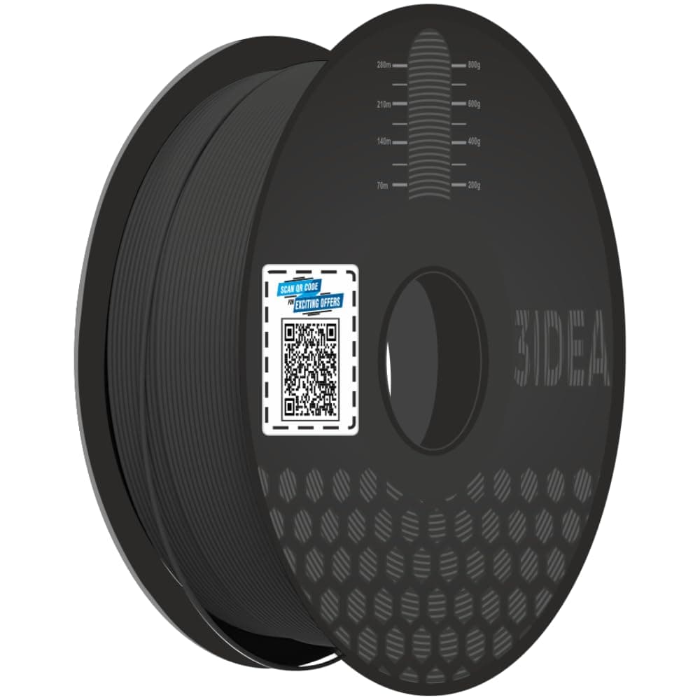 Technology 1kg Premium PLA+ 3D Printing Filament – Enhanced Strength & Flexibility, (Black), High Precision ±0.03mm, Eco-Friendly, Compatible with Anycubic, Creality 3D Printers, Made in India