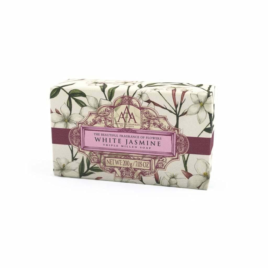 Aromas Artisanales De Antigua Floral White Jasmine Soap 200g