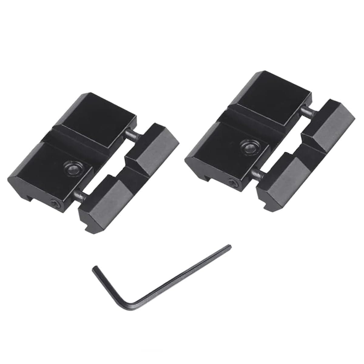 2PCS 11mm Dovetail to 20mm Picatinny Low Pro Snap-in Rail Adaptor