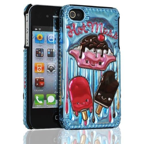 3D Luxe Cover for iPhone 4/4S - Retail Packaging - David and Goliath/Hot Mess