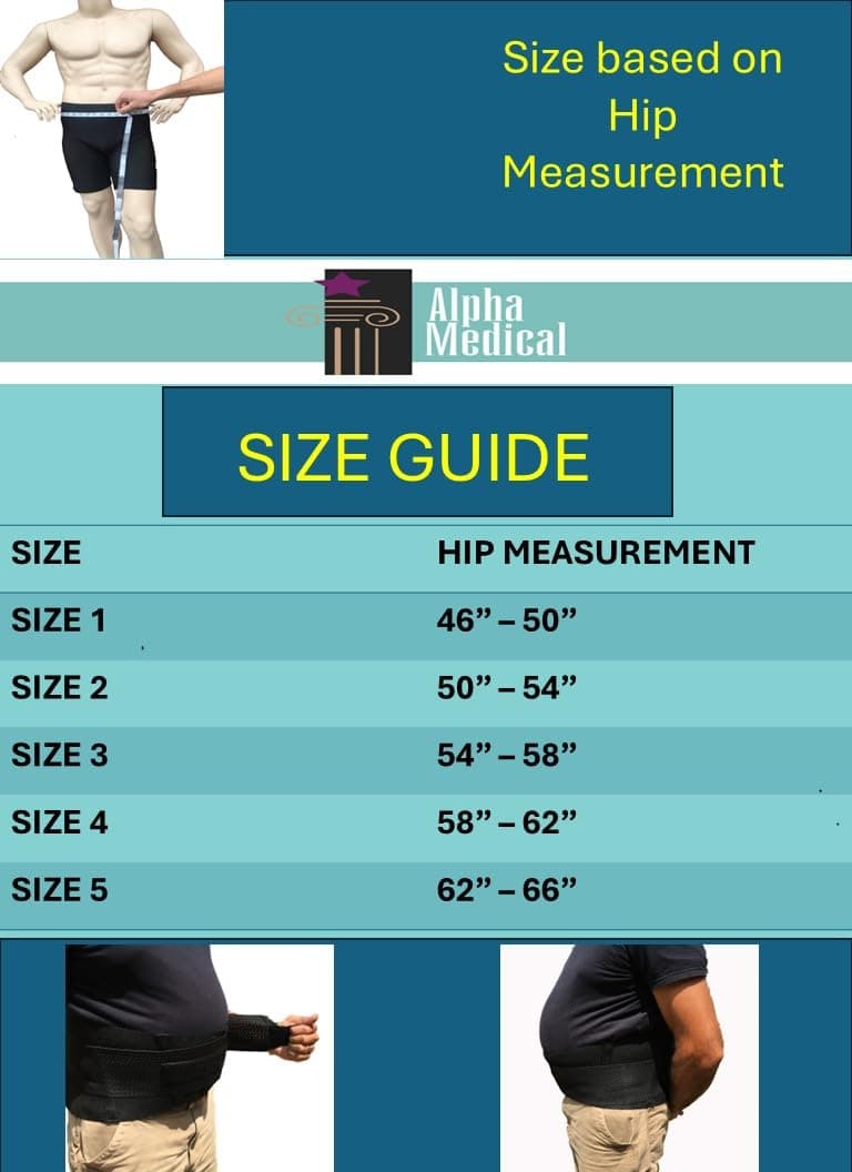 Alpha Medical Obesity Support Back and Belly Brace (50" - 54" Around Hips)