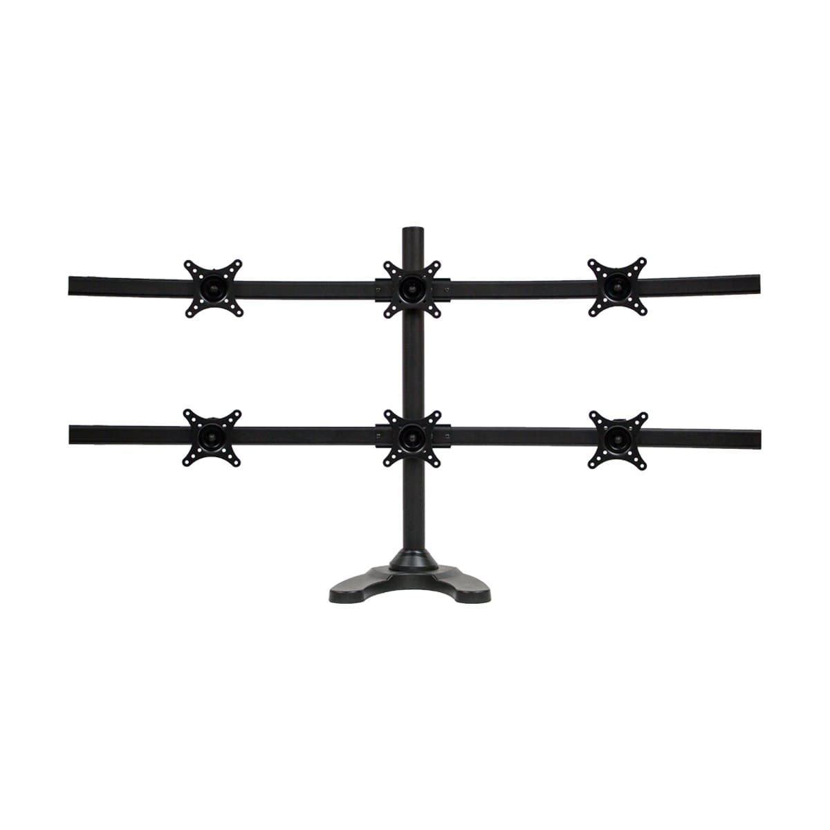 NavePoint Hex LCD Curved Monitor Mount Stand Free Standing with Adjustable Tilt Holds 6 Monitors Up to 26-Inches Black