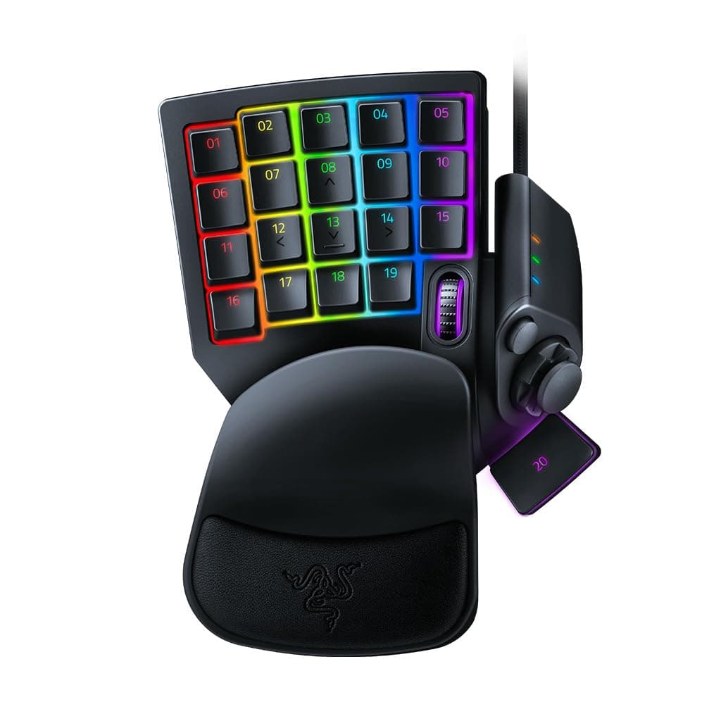 Tartarus Pro Gaming Keypad: Analog-Optical Key Switches - Rapid Trigger - Adjustable Actuation - 32 Programmable Keys - Customizable Macros - Chroma RGB Lighting - Classic Black