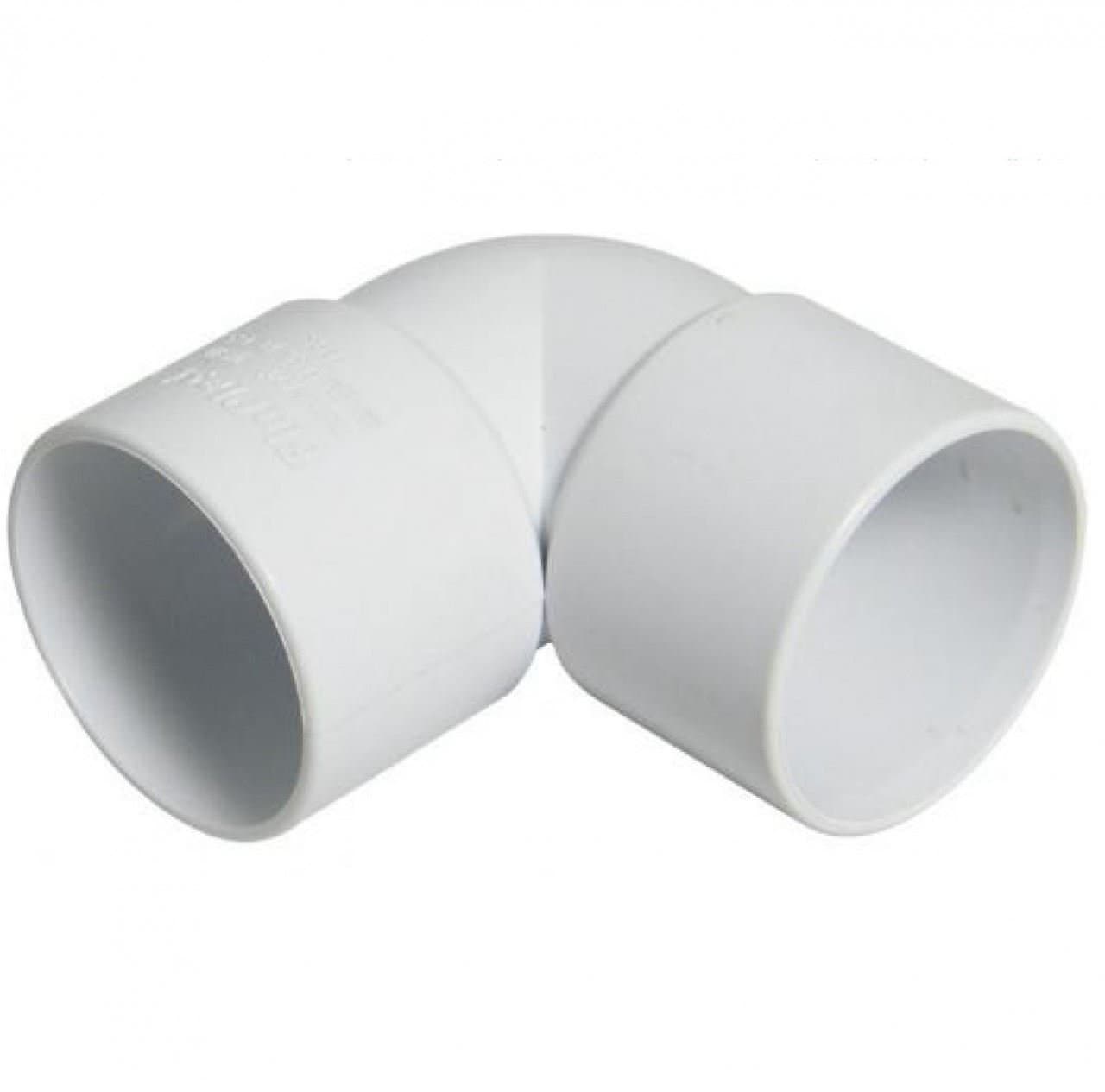 FLOPLAST Solvent White 90 Degree 40mm (43mm) Waste Knuckle - Bag of 5