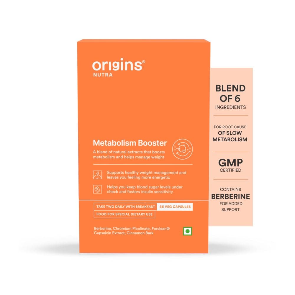 Metabolism Booster | Berberine + 5 Active Ingredients | Helps Manage Inflammation & Boost Energy | 56 Veg Capsules | GMP Certified | Pack of 1